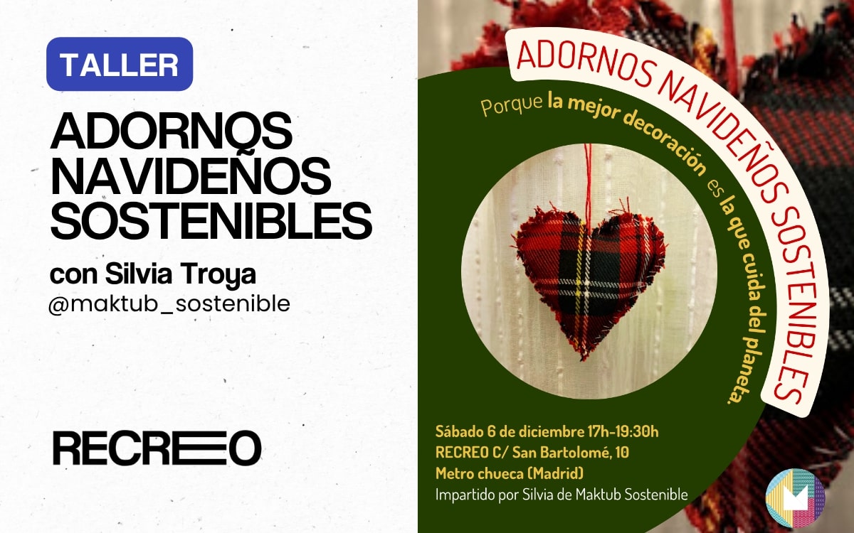 Adornos navideños sostenibles - Con Maktub Sostenible
